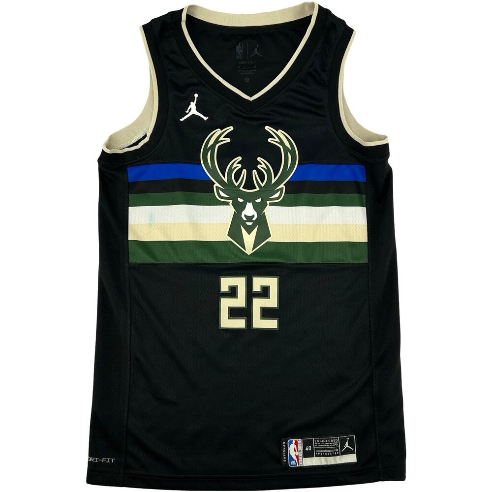 Mens Milwaukee Bucks Khris Middleton Jordan 22/23 Swingman Statement Jersey Sz S